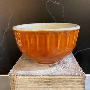 McCoy bowl 5” orange brown glaze